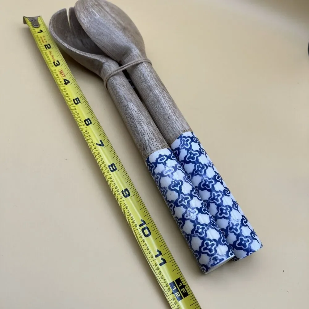 Mudpie Brand Wooden Salad Tongs 12